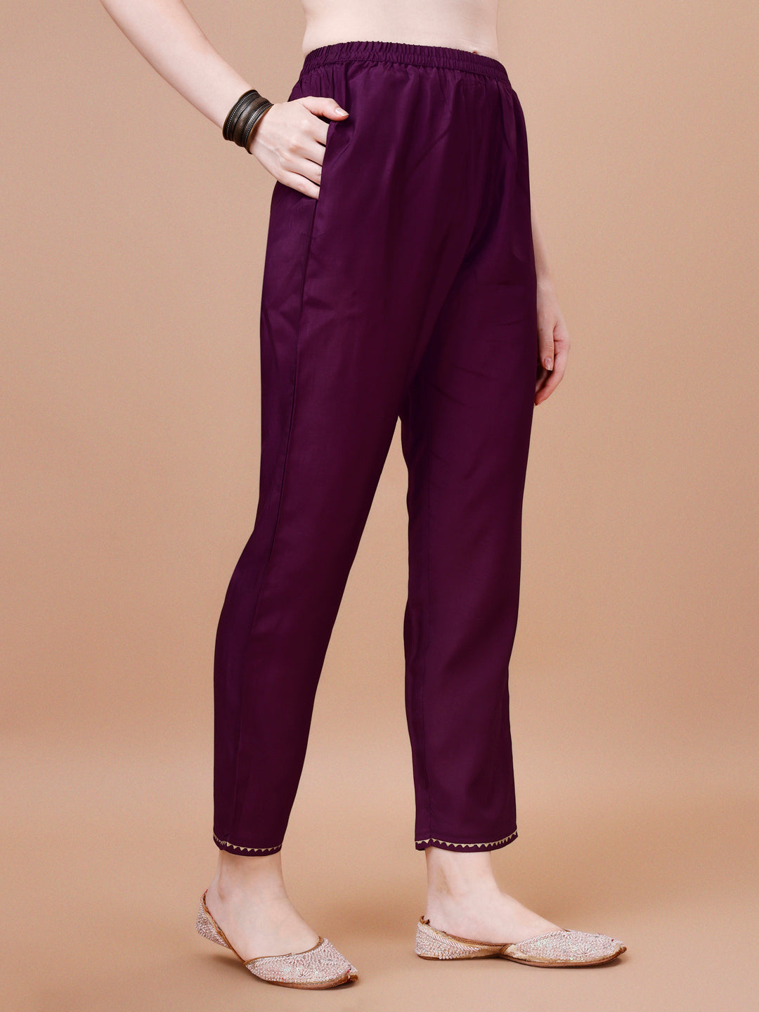 Pure Muslin Banarasi Jacquard Kurta Trousers & Dupatta, Multicolor - Hiral Fashion - Distacart