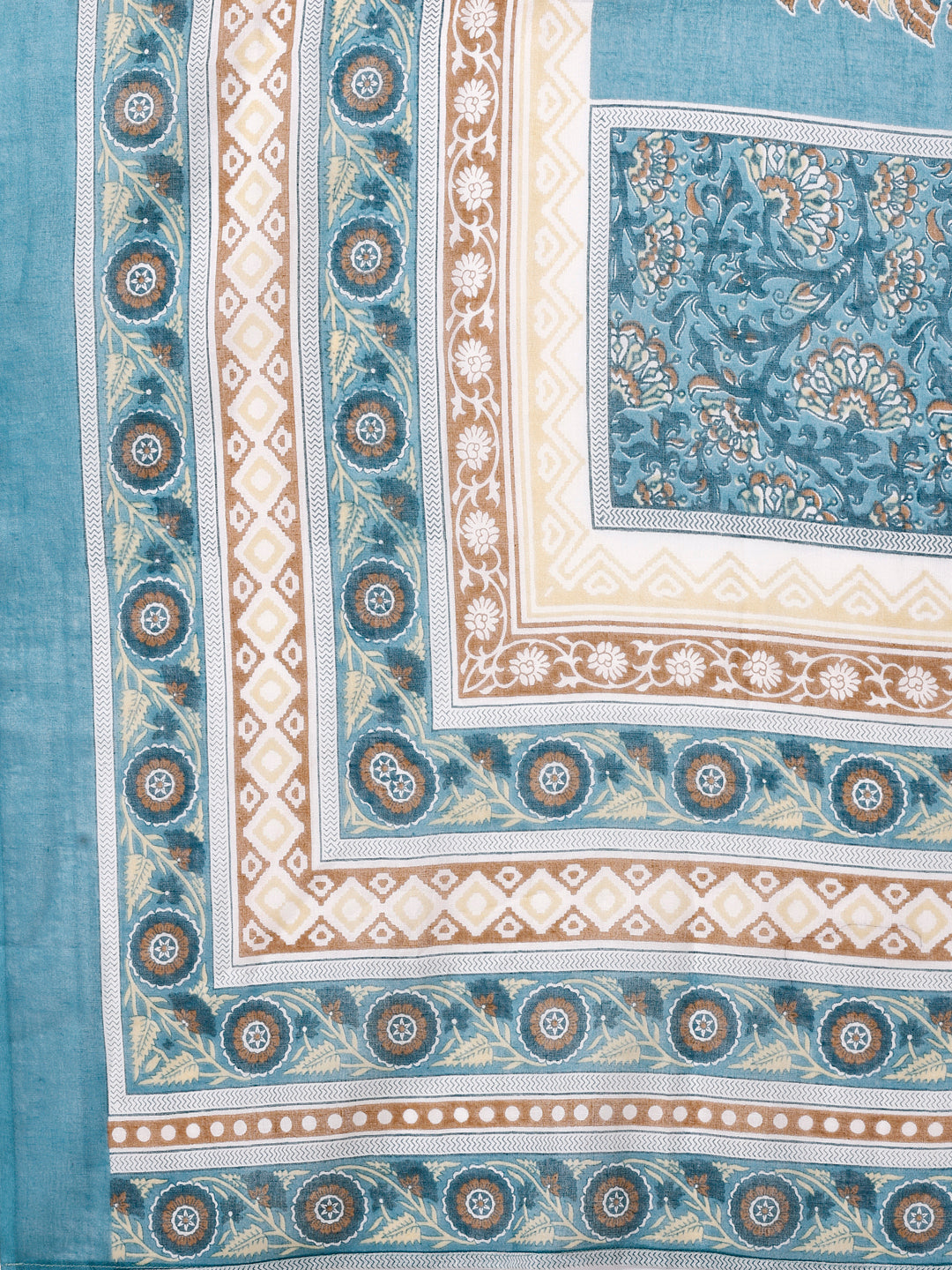 Embroidered & Paisley Printed Cotton Kurta With Pant & Dupatta, Multicolor - Hiral Fashion - Distacart