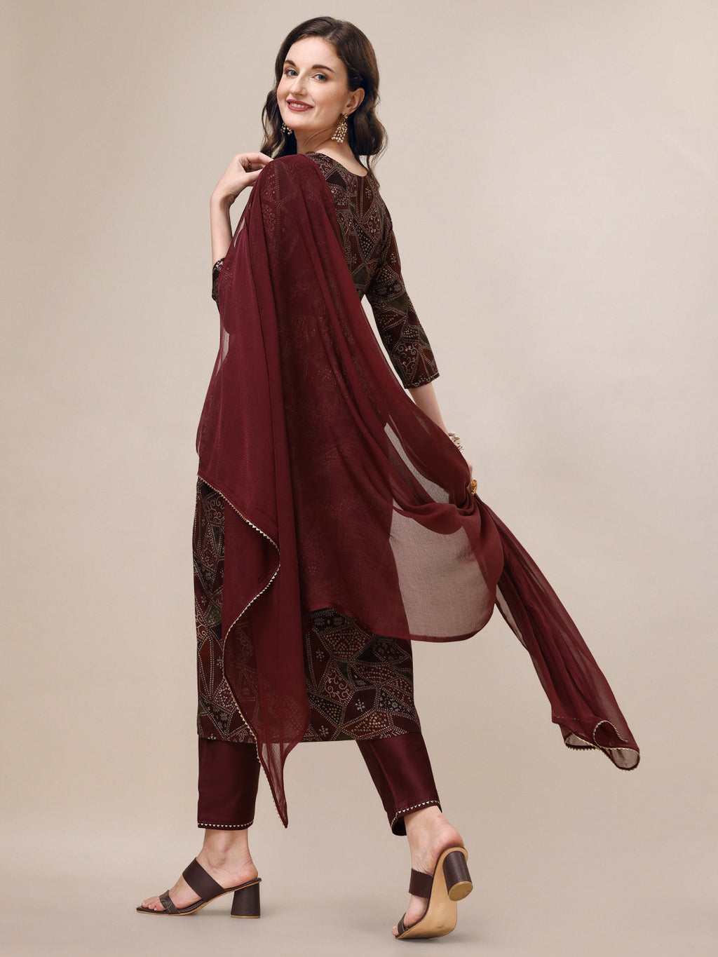 Alia Cut Printed & Embroidered Kurta With Pant & Dupatta Set, Multicolor - Hiral Fashion - Distacart