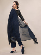 Alia Cut Printed & Embroidered Kurta With Pant & Dupatta Set, Multicolor - Hiral Fashion - Distacart