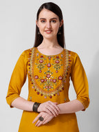 Hand Embroidered Kurta With Pant And Organza Dupatta Set, Multicolor - Hiral Fashion - Distacart