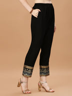 Nyra Cut Foil Printed & Hand Embroidered Kurta With Pant & Dupatta, Multicolor - Hiral Fashion - Distacart