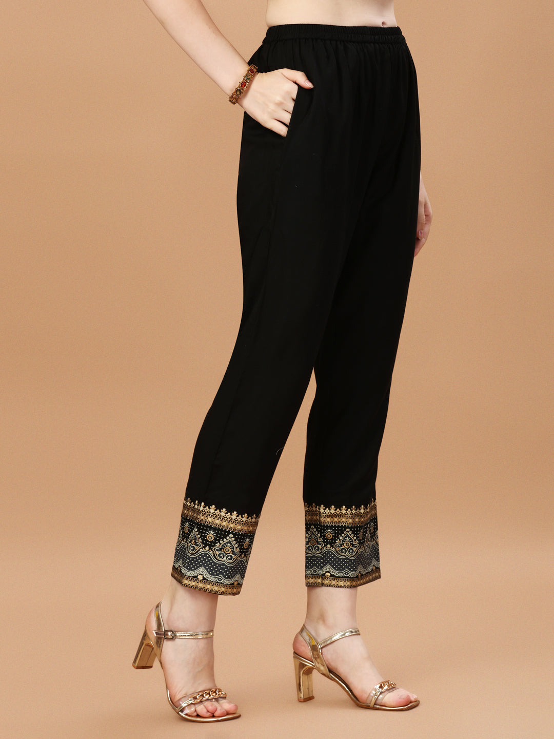 Nyra Cut Foil Printed & Hand Embroidered Kurta With Pant & Dupatta, Multicolor - Hiral Fashion - Distacart