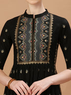 Nyra Cut Foil Printed & Hand Embroidered Kurta With Pant & Dupatta, Multicolor - Hiral Fashion - Distacart