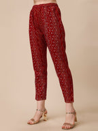 Bandhni Printed & Embroidered Kurta With Pant And Dupatta Set, Multicolor - Hiral Fashion - Distacart