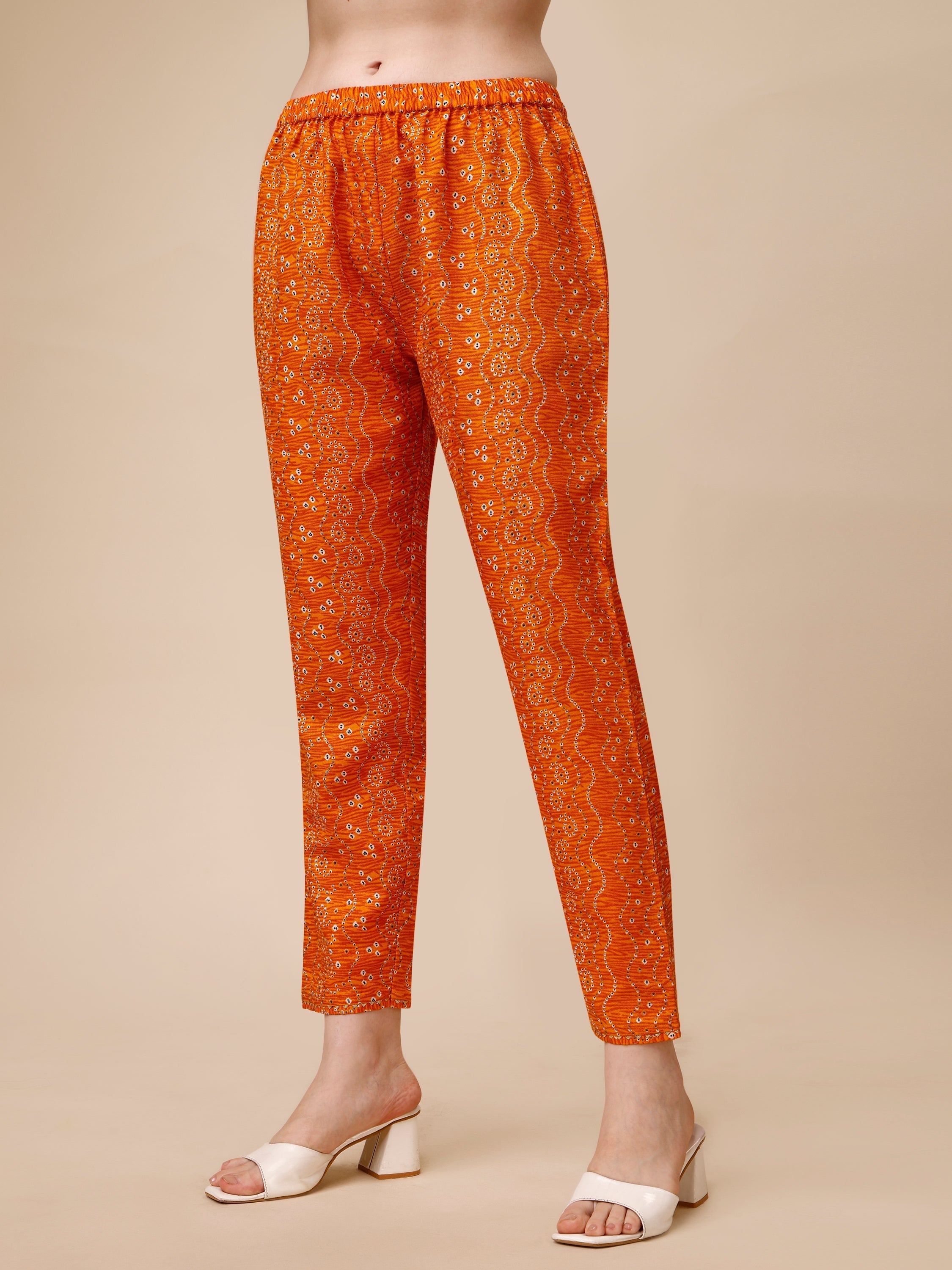 Bandhni Printed & Embroidered Kurta With Pant And Dupatta Set, Multicolor - Hiral Fashion - Distacart