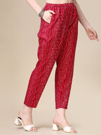 Bandhani Printed & Embroidered Kurta With Pant & Dupatta Set, Multicolor - Hiral Fashion - Distacart