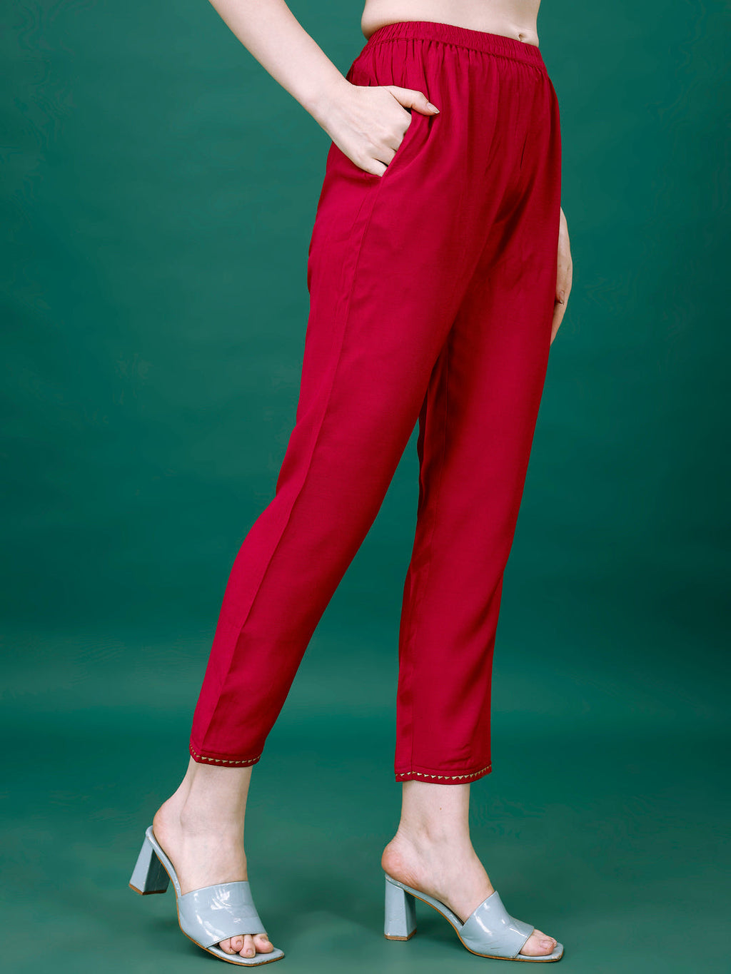 Alia Cut Hand Embroidered & Printed Pure Chinon Kurta With Pant & Dupatta, Multicolor - Hiral Fashion - Distacart