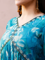 Alia Cut Hand Embroidered & Floral Printed Kurta With Pant & Dupatta Premium, Multicolor - Hiral Fashion - Distacart