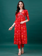 Alia Cut Hand Embroidered & Printed Pure Chinon Kurta With Pant & Dupatta, Multicolor - Hiral Fashion - Distacart