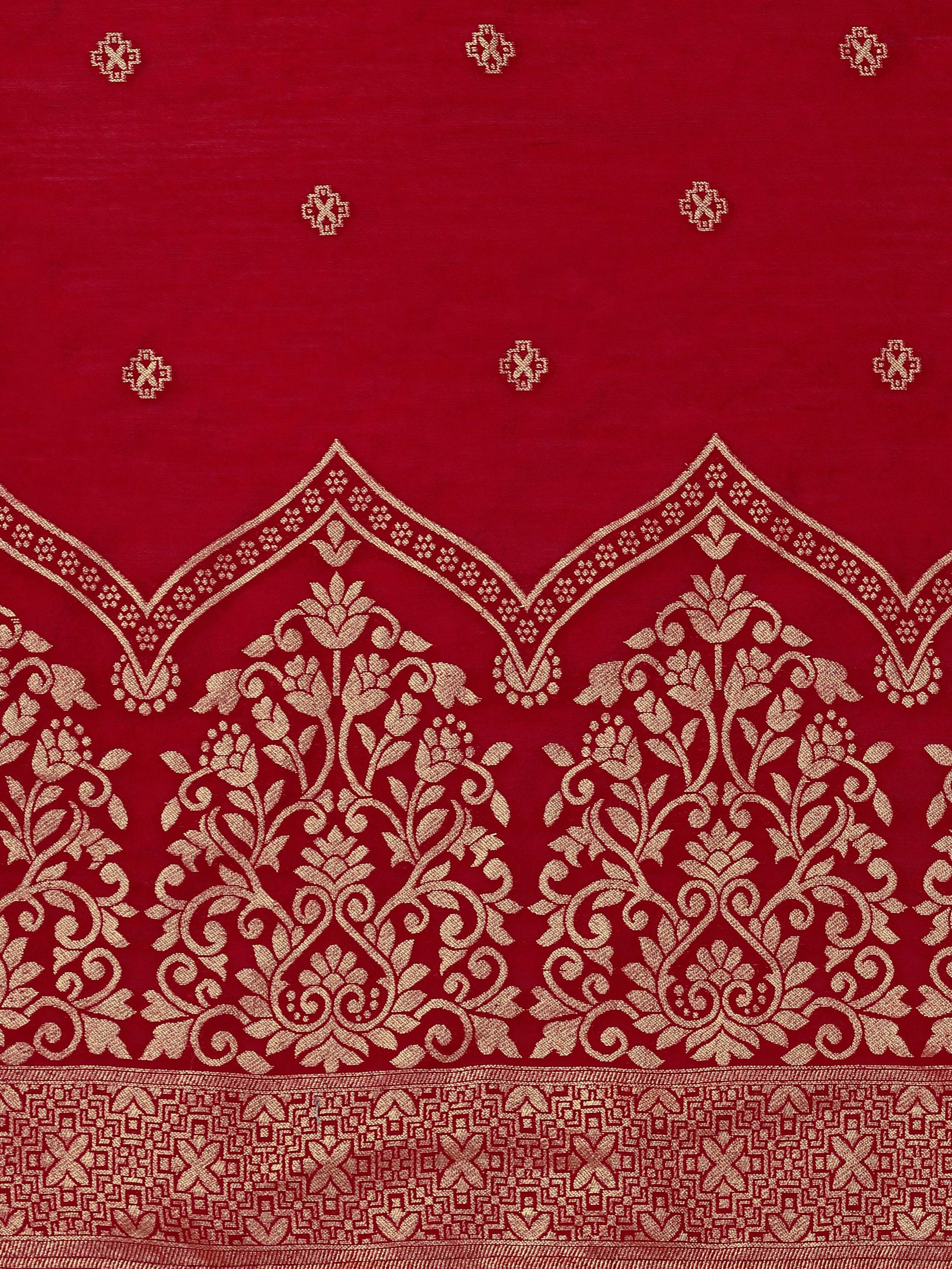 Hand Embroidered Kurta With Pant & Banarasi Dupatta, Multicolor - Hiral Fashion - Distacart