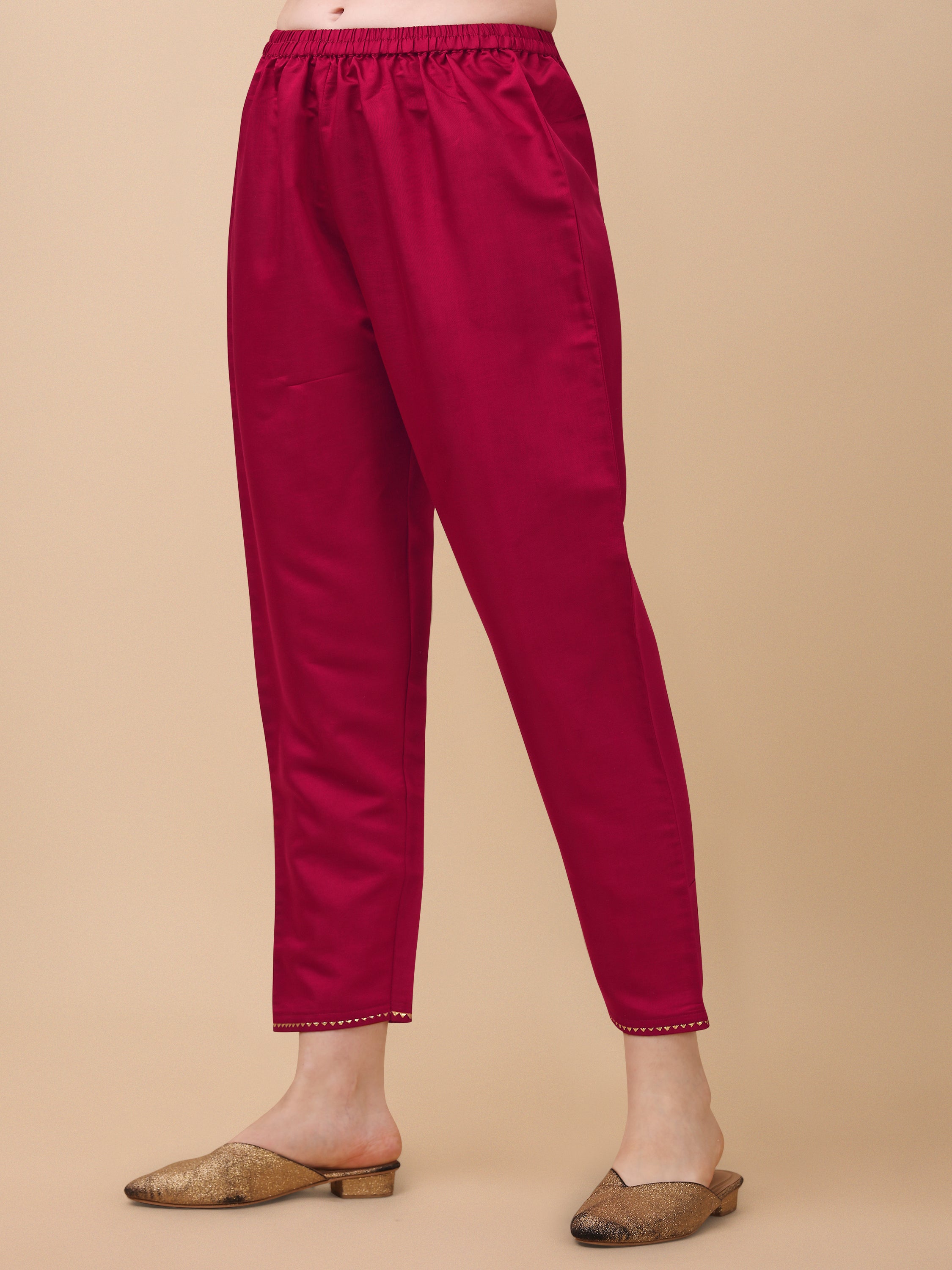 Hand Embroidered Kurta With Pant & Banarasi Dupatta, Multicolor - Hiral Fashion - Distacart
