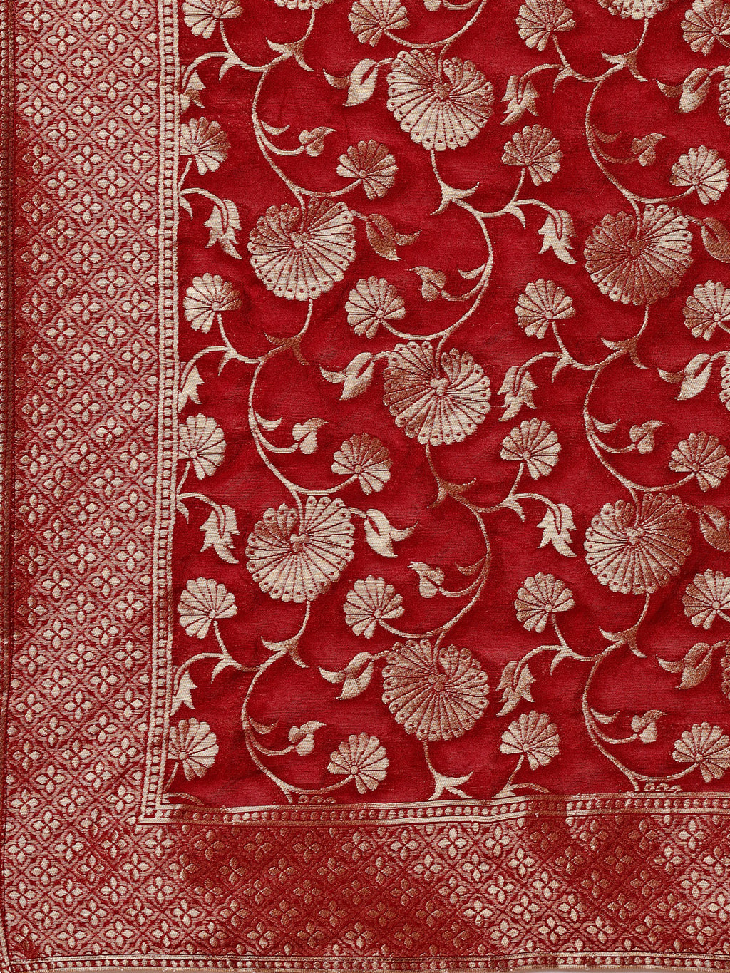 Hand Embroidered Kurta With Pant & Banarasi Jacquard Dupatta, Multicolor - Hiral Fashion - Distacart