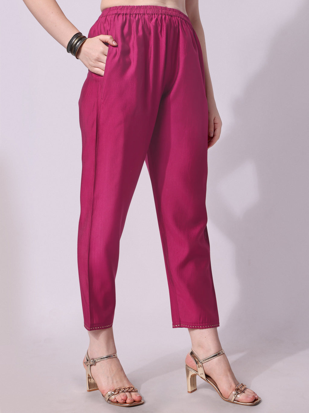 Embroidered Kurta With Pant & Dupatta Set, Multicolor - Hiral Fashion - Distacart