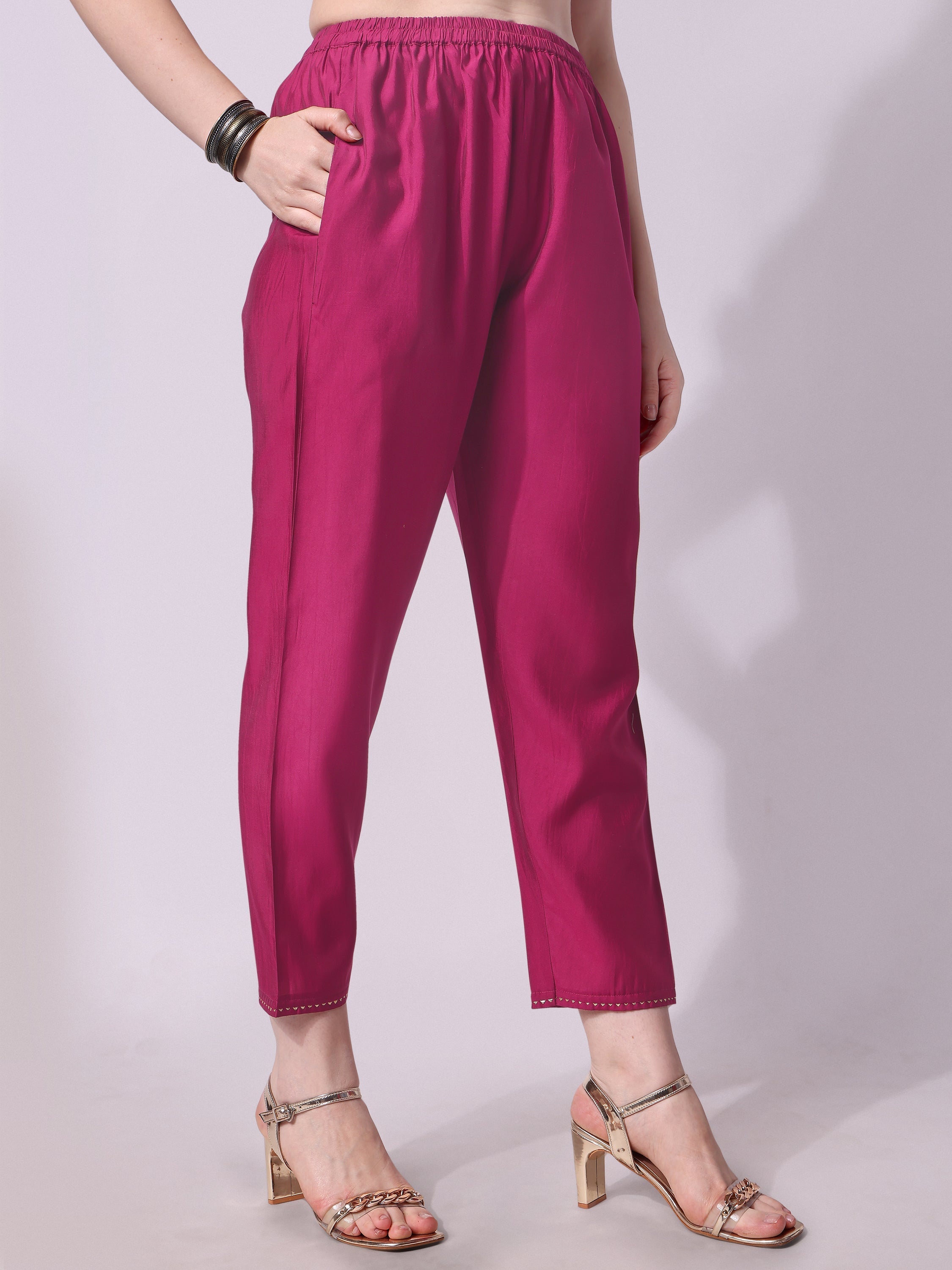 Embroidered Kurta With Pant & Dupatta Set, Multicolor - Hiral Fashion - Distacart