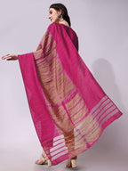 Embroidered Kurta With Pant & Dupatta Set, Multicolor - Hiral Fashion - Distacart