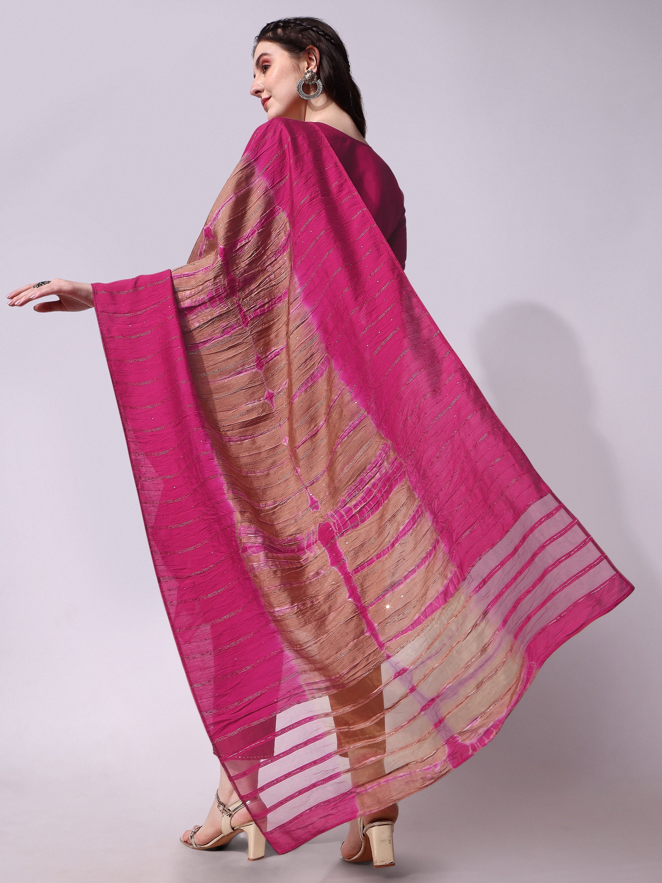 Embroidered Kurta With Pant & Dupatta Set, Multicolor - Hiral Fashion - Distacart