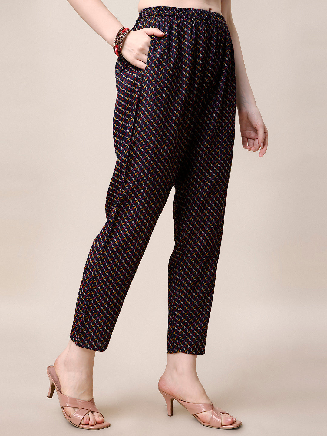 Printed Kurta With Pant & Dupatta Set, Multicolor - Hiral Fashion - Distacart