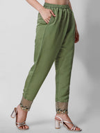 Hand Embroidered Kurta With Pant And Dupatta Set Premium, Multicolor - Hiral Fashion - Distacart