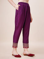 Hand Embroidered Kurta With Pant And Dupatta Set Premium, Multicolor - Hiral Fashion - Distacart