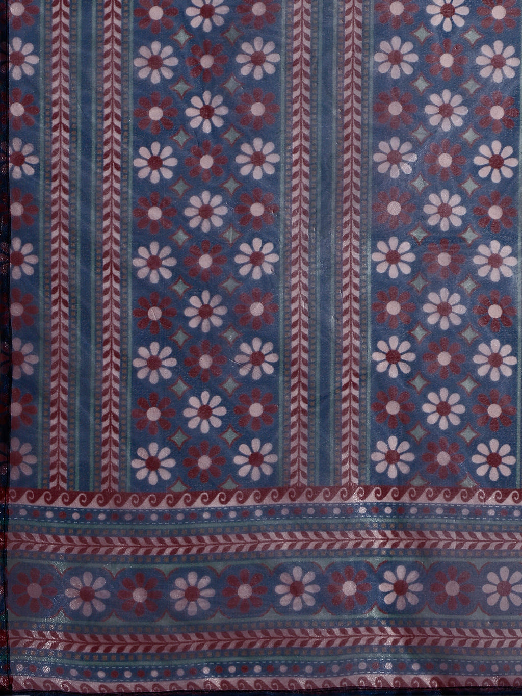 Embroidered Kurta With Pant And Printed Dupatta Set, Multicolor - Hiral Fashion - Distacart