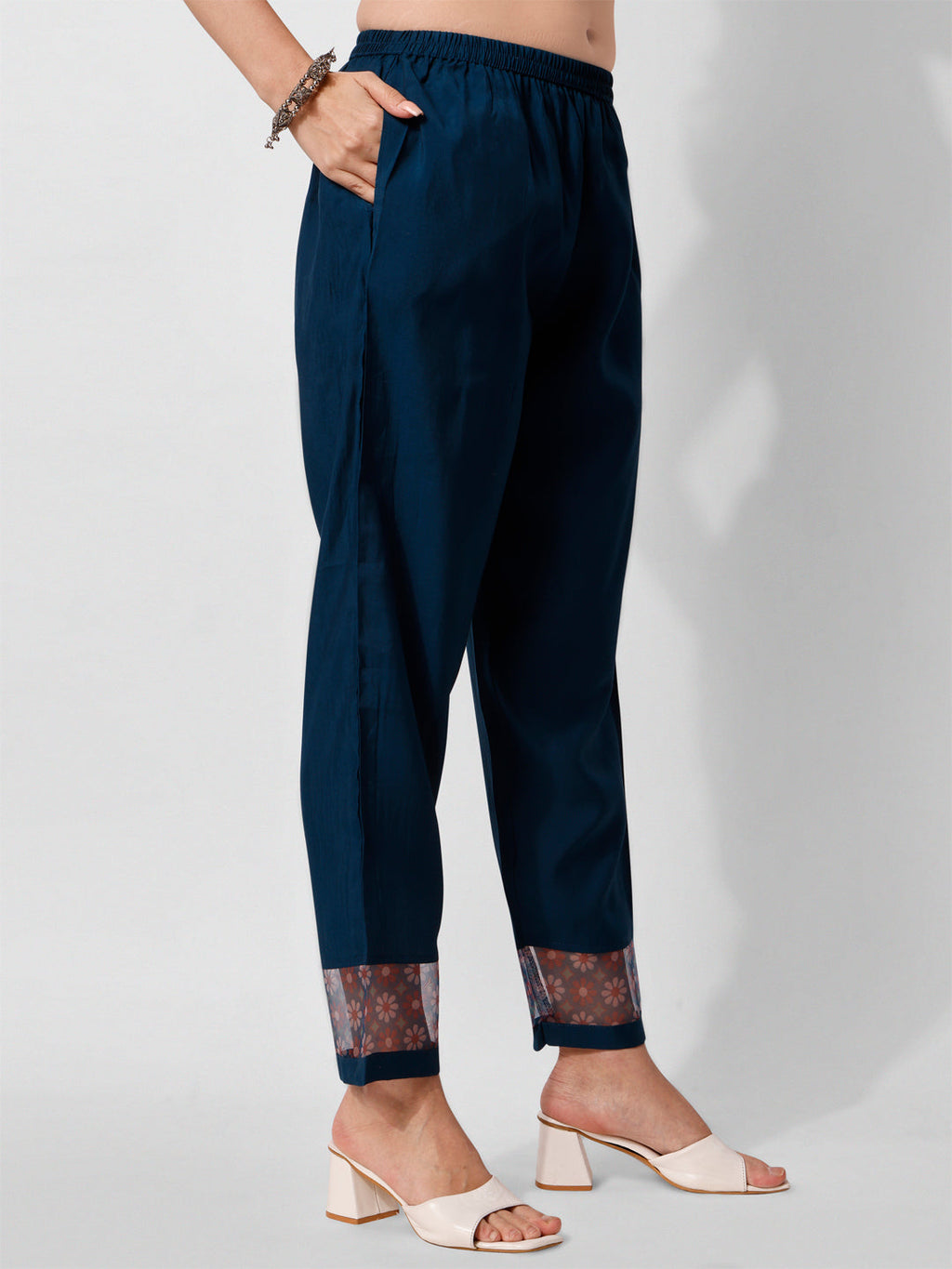 Embroidered Kurta With Pant And Printed Dupatta Set, Multicolor - Hiral Fashion - Distacart
