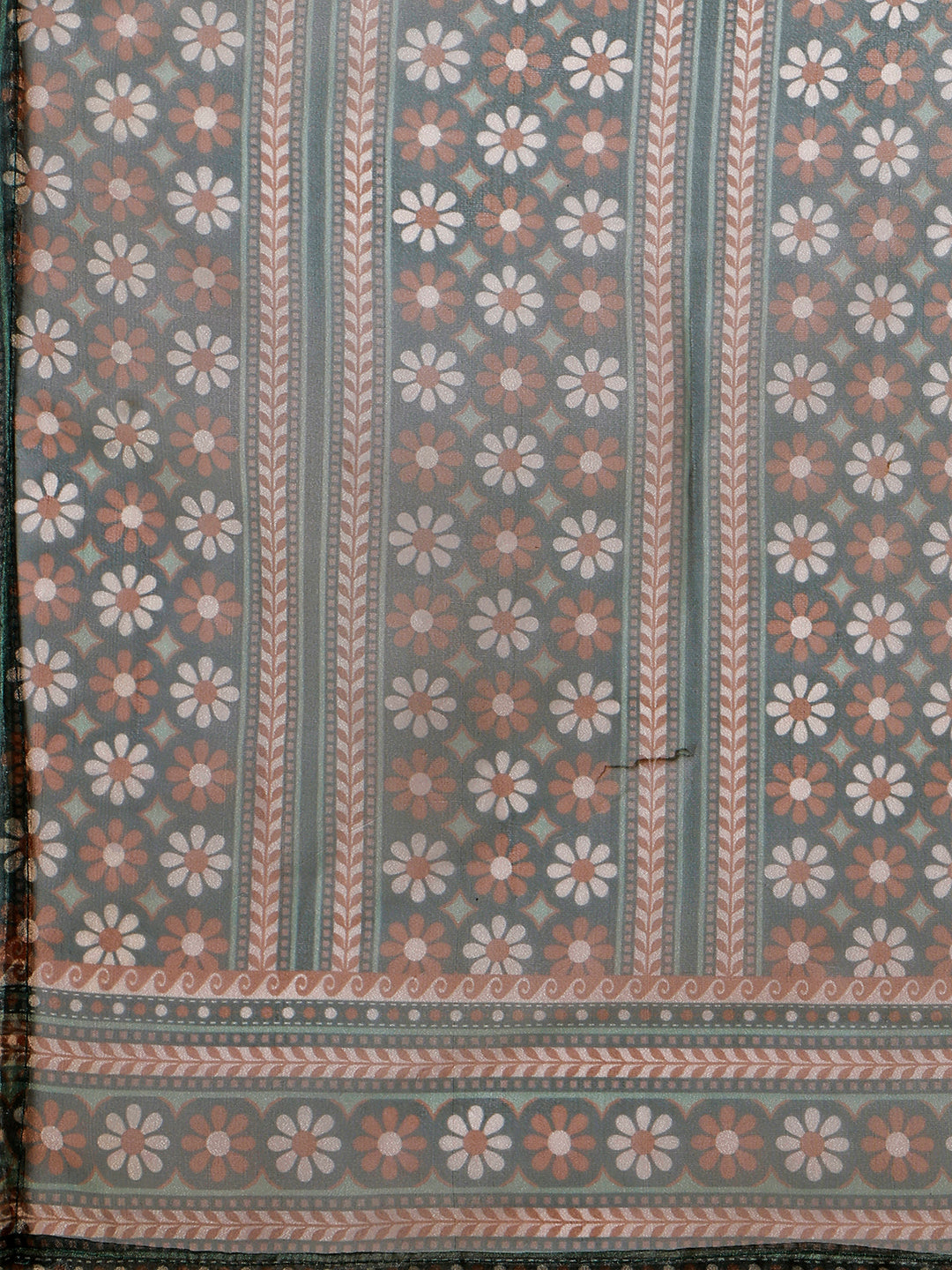 Embroidered Kurta With Pant And Printed Dupatta Set, Multicolor - Hiral Fashion - Distacart