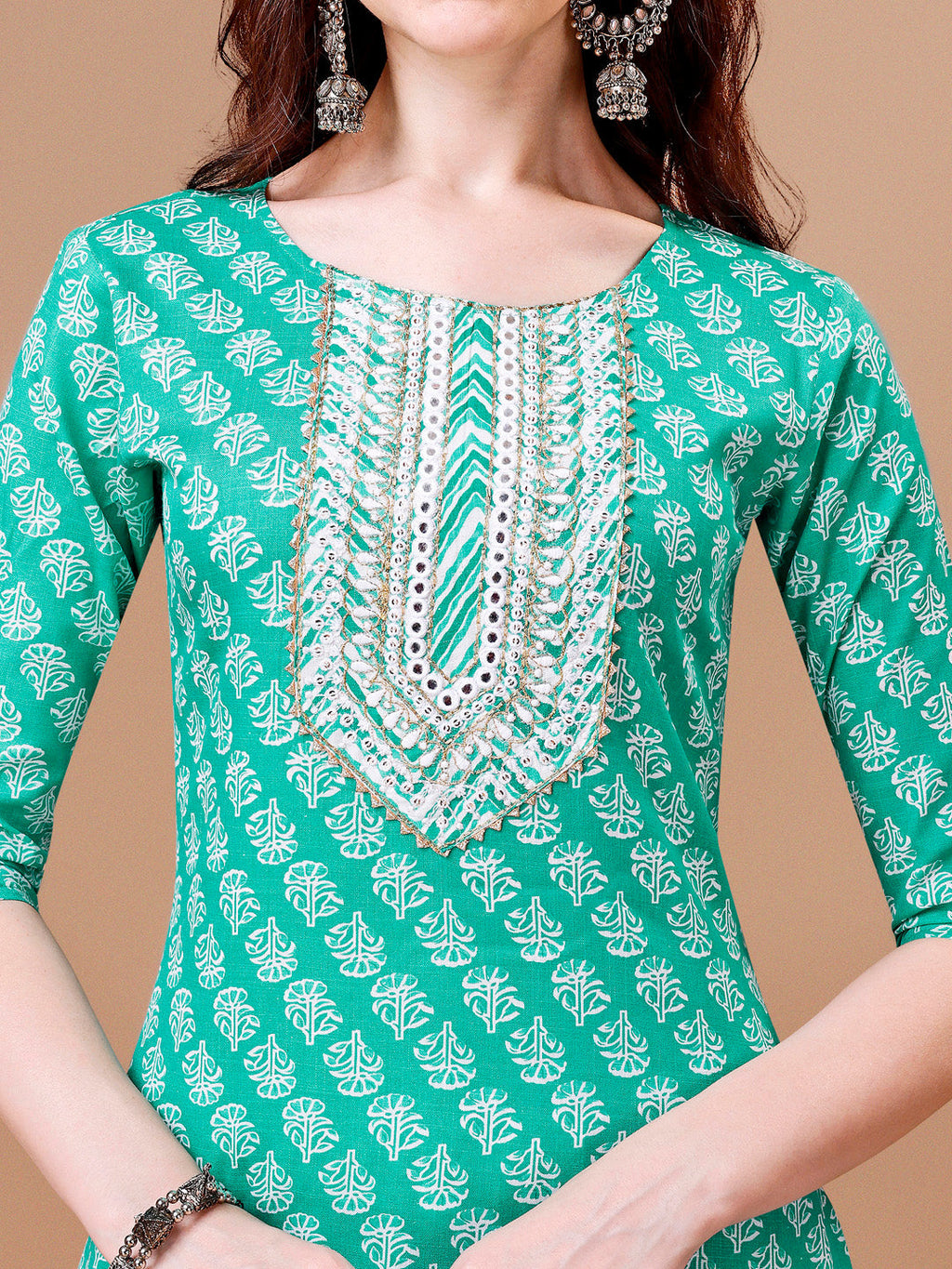 Embroidered & Floral Printed Kurta With Pant & Dupatta, Multicolor - Hiral Fashion - Distacart