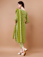 Embroidered & Floral Printed Kurta With Pant & Dupatta, Multicolor - Hiral Fashion - Distacart