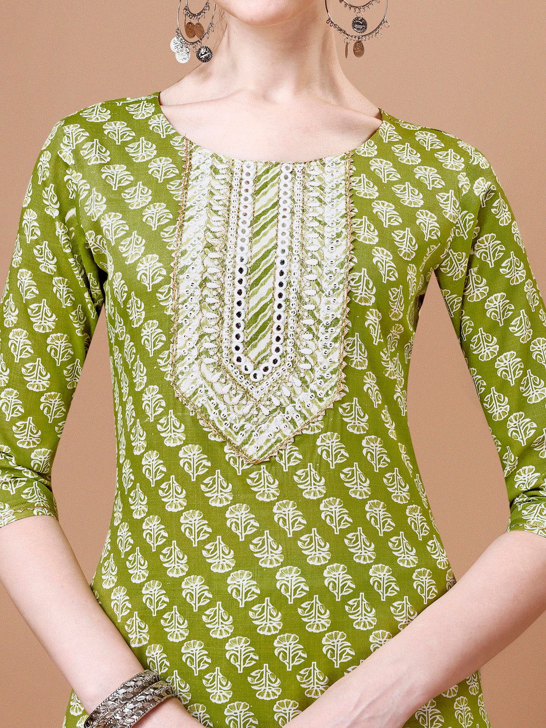 Embroidered & Floral Printed Kurta With Pant & Dupatta, Multicolor - Hiral Fashion - Distacart