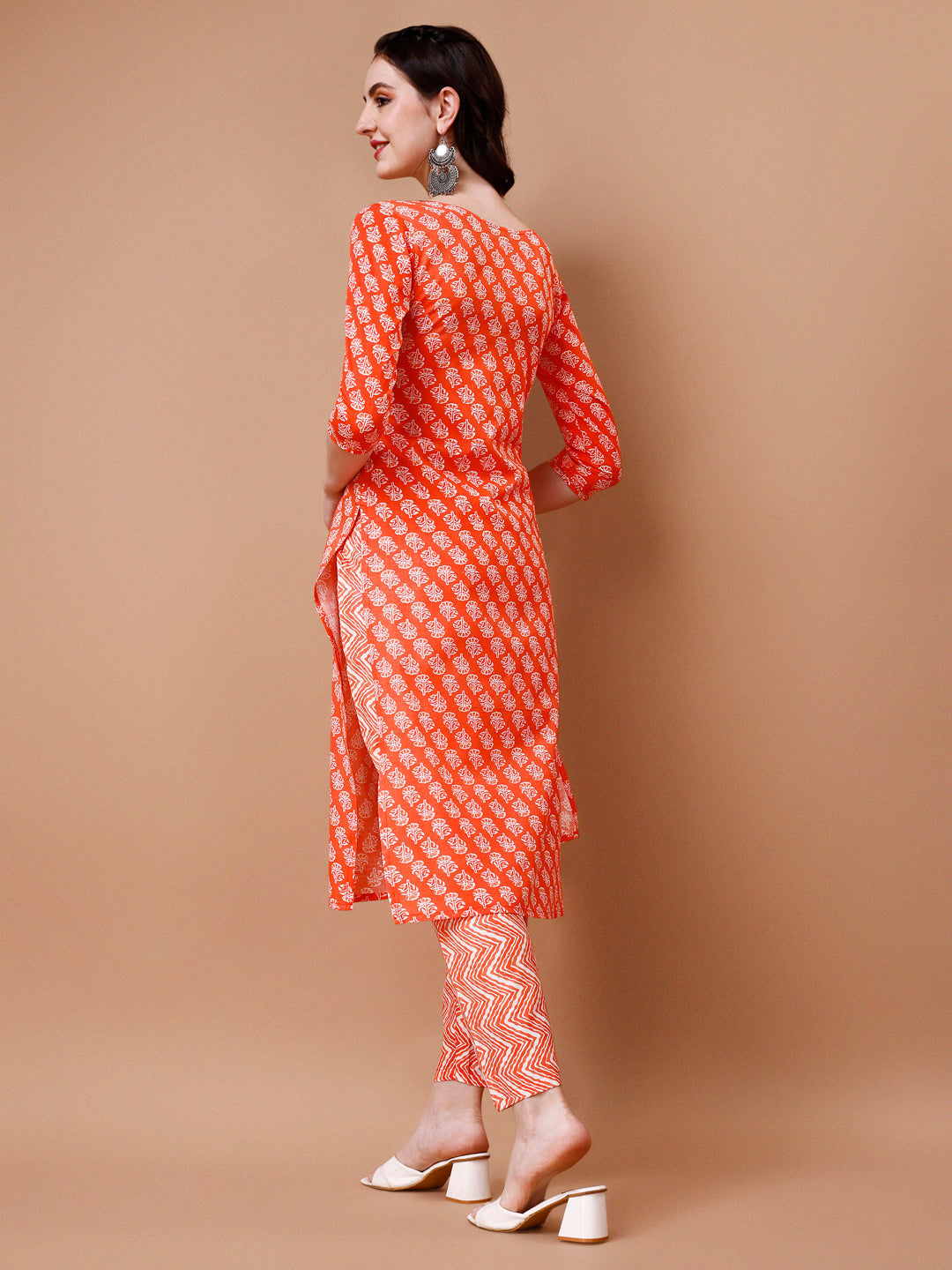 Embroidered & Floral Printed Kurta With Pant & Dupatta, Multicolor - Hiral Fashion - Distacart