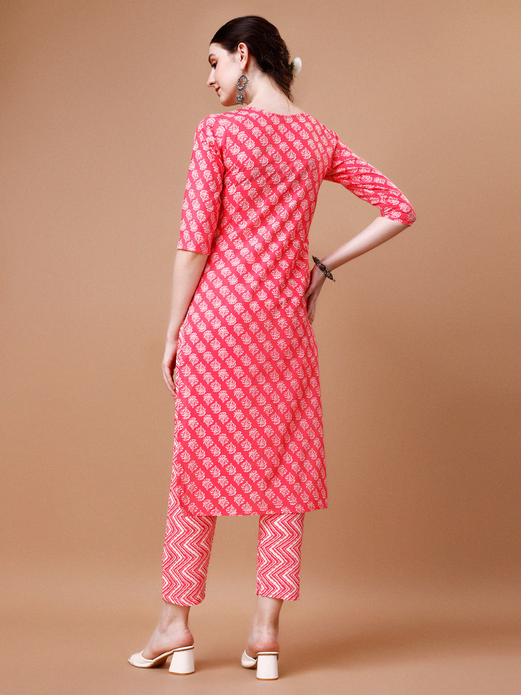 Embroidered & Floral Printed Kurta With Pant & Dupatta, Multicolor - Hiral Fashion