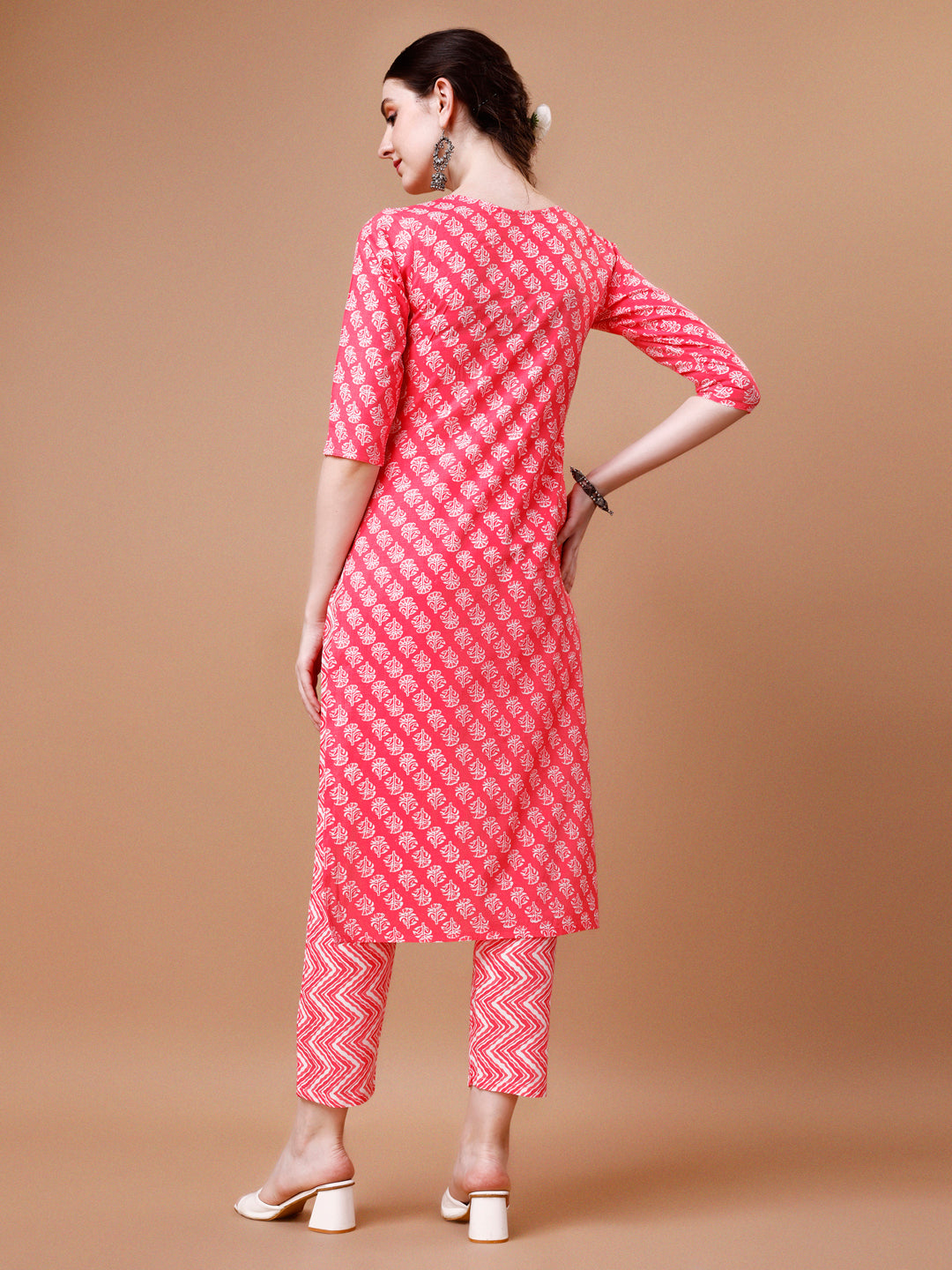 Embroidered & Floral Printed Kurta With Pant & Dupatta, Multicolor - Hiral Fashion