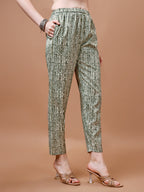 Printed & Lace Yoke Embroidered Kurta With Pant & Dupatta, Multicolor - Hiral Fashion - Distacart