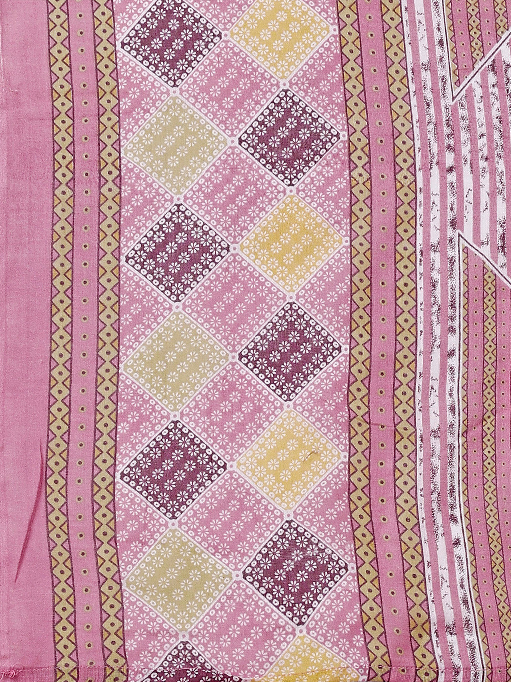 Printed & Lace Yoke Embroidered Kurta With Pant & Dupatta, Multicolor - Hiral Fashion - Distacart