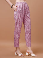 Printed & Lace Yoke Embroidered Kurta With Pant & Dupatta, Multicolor - Hiral Fashion - Distacart