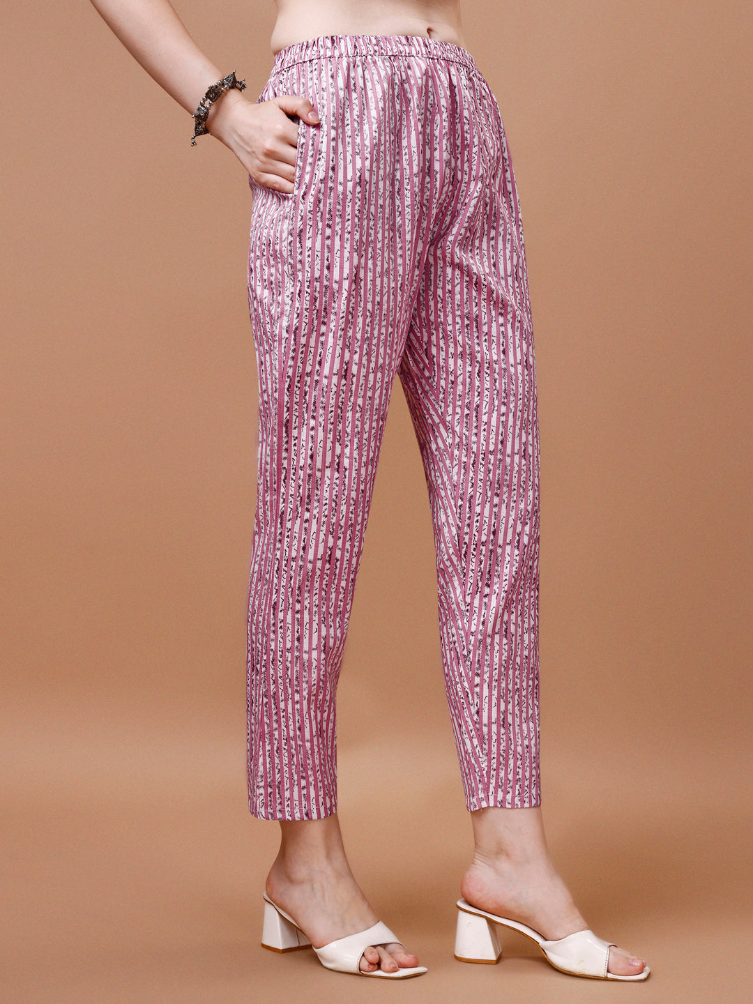 Printed & Lace Yoke Embroidered Kurta With Pant & Dupatta, Multicolor - Hiral Fashion - Distacart
