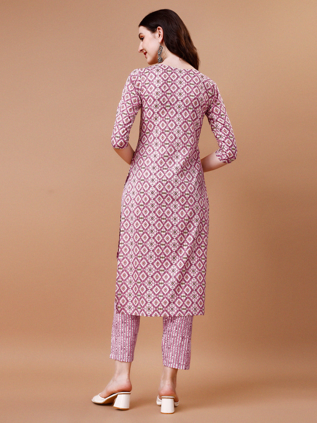Printed & Lace Yoke Embroidered Kurta With Pant & Dupatta, Multicolor - Hiral Fashion - Distacart