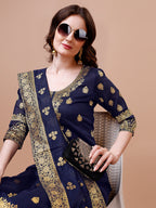 Pure Banarasi Chanderi Jacquard Kurta With Pant & Dupatta Set, Multicolor - Hiral Fashion - Distacart