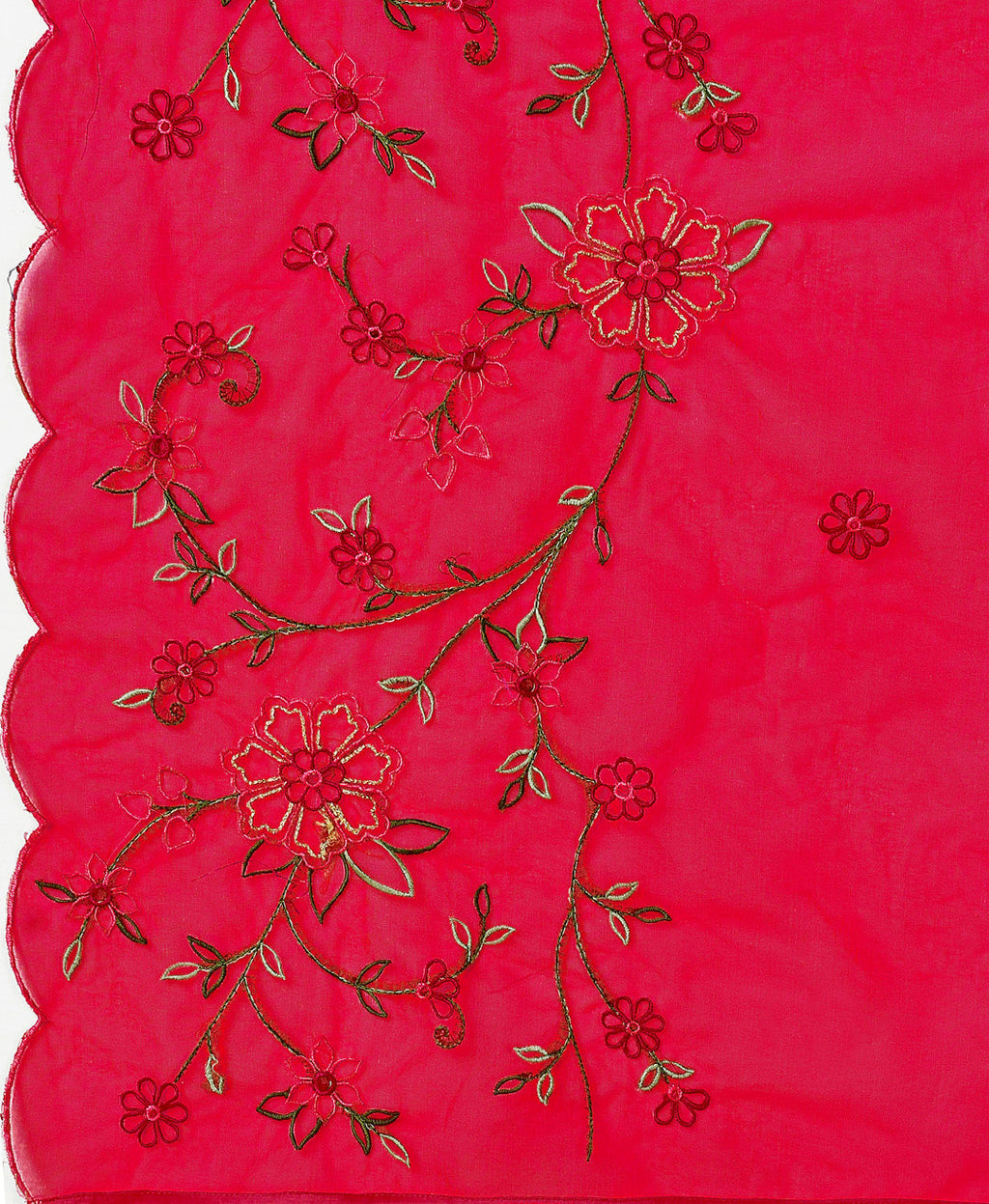 Alia Cut Embroidered Kurta With Pant & Organza Embroidered Dupatta Premium, Multicolor - Hiral Fashion - Distacart