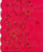 Alia Cut Embroidered Kurta With Pant & Organza Embroidered Dupatta Premium, Multicolor - Hiral Fashion - Distacart