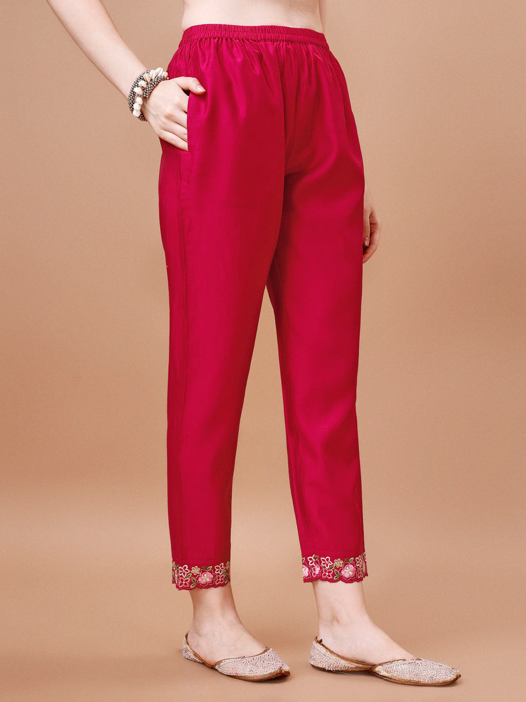 Alia Cut Embroidered Kurta With Pant & Organza Embroidered Dupatta Premium, Multicolor - Hiral Fashion - Distacart