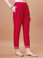 Alia Cut Embroidered Kurta With Pant & Organza Embroidered Dupatta Premium, Multicolor - Hiral Fashion - Distacart