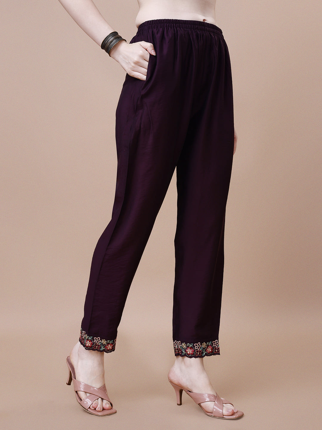 Alia Cut Embroidered Kurta With Pant & Organza Embroidered Dupatta Premium, Multicolor - Hiral Fashion - Distacart
