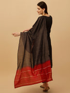 Hand Embroidered Kurta With Pant And Dupatta Set, Multicolor - Hiral Fashion - Distacart