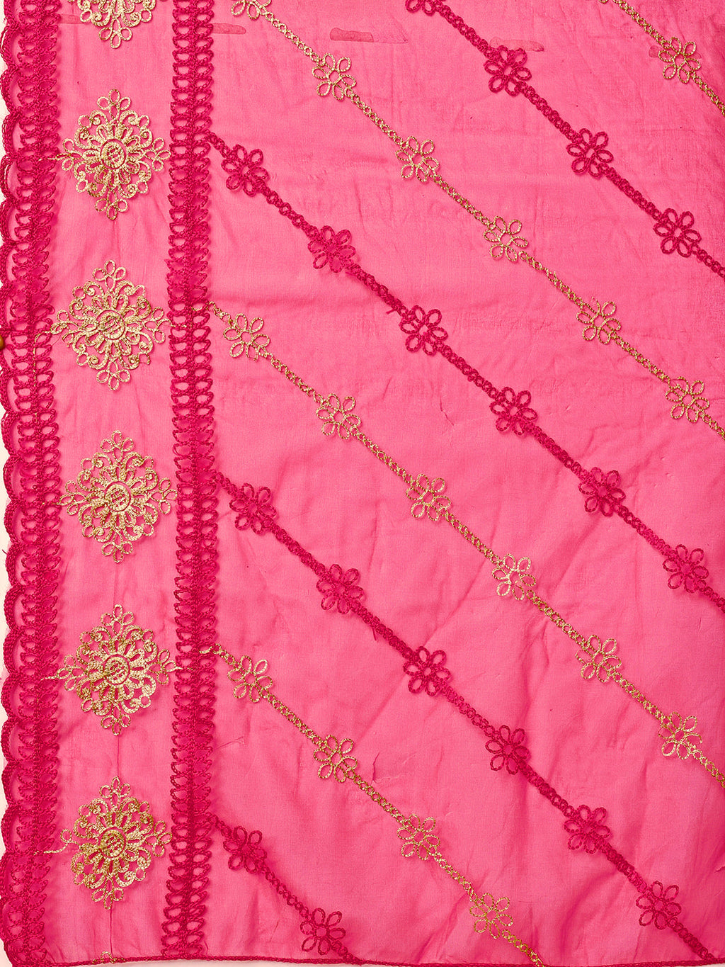Embroidered Kurta With Pant And Dupatta Set, Multicolor - Hiral Fashion - Distacart