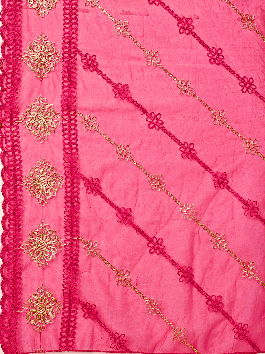 Embroidered Kurta With Pant And Dupatta Set, Multicolor - Hiral Fashion - Distacart