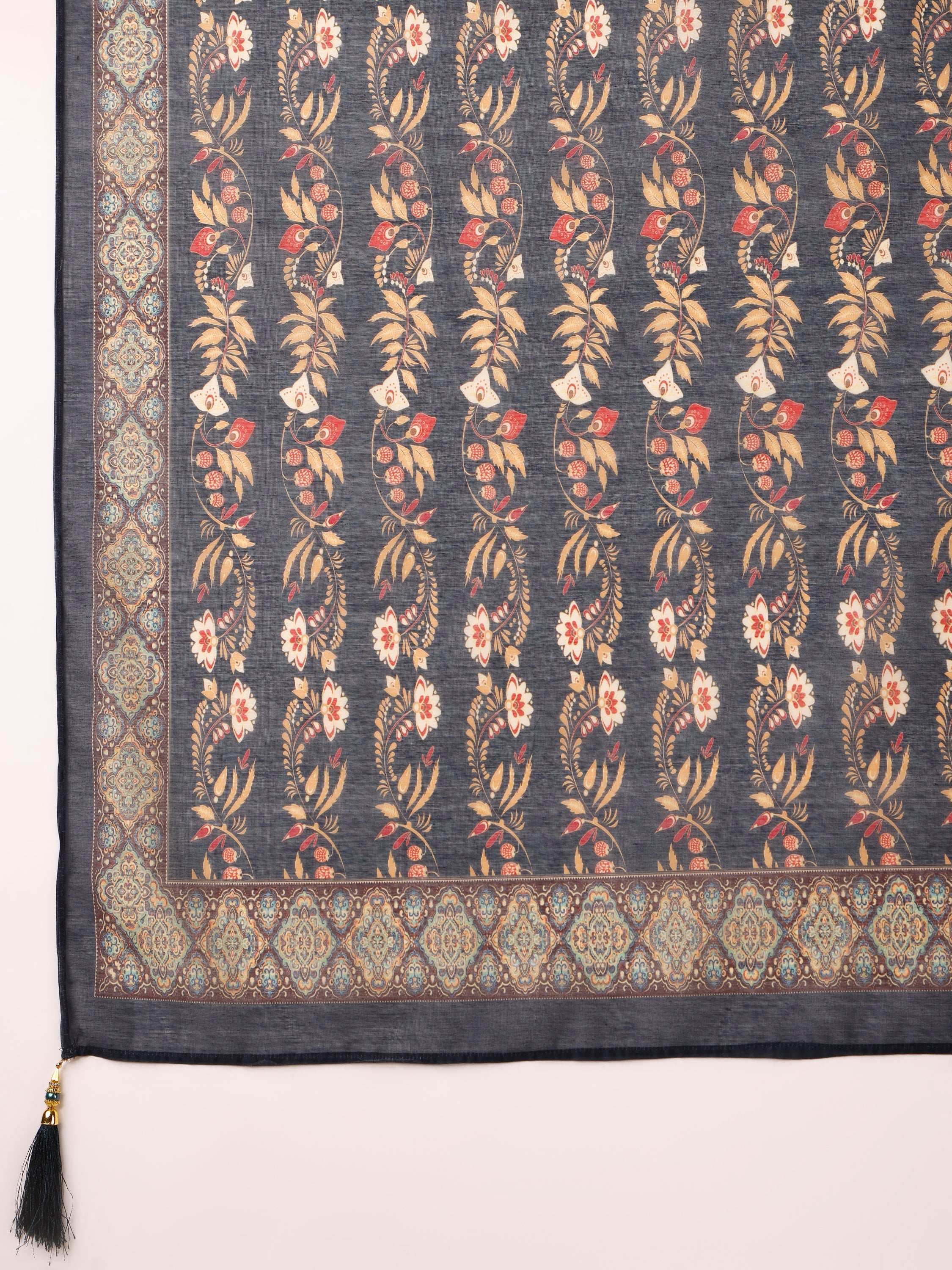 Ethnic Motif Printed Kurta With Pant & Printed Dupatta, Multicolor - Hiral Fashion - Distacart