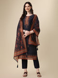 Printed & Hand Embroidered Kurta With Pant And Printed Dupatta Set, Multicolor - Hiral Fashion - Distacart