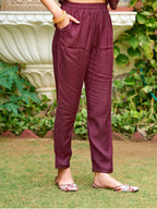 Hand Embroidered & Digital Printed Muslin Kurta With Pant & Printed Dupatta, Lavender - Hiral Fashion - Distacart